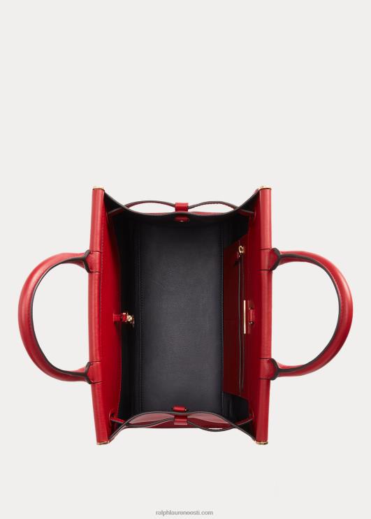 Ralph Lauren naised vasikanahast keskmine rl50 käekott PR0V5294 sügav punane