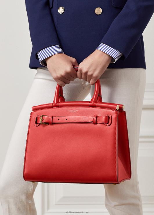 Ralph Lauren naised vasikanahast keskmine rl50 käekott PR0V5294 sügav punane