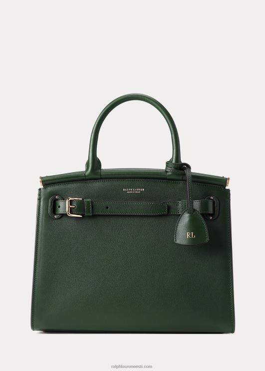 Ralph Lauren naised vasikanahast keskmine rl50 käekott PR0V5295 võidusõiduroheline