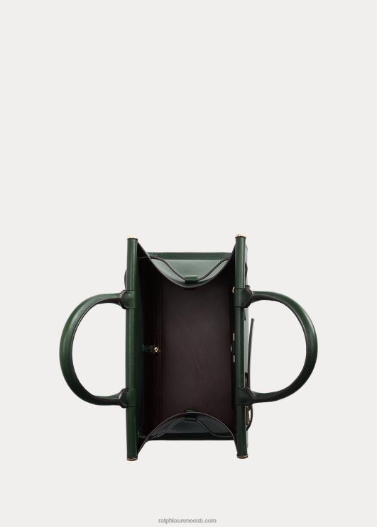 Ralph Lauren naised vasikanahast keskmine rl50 käekott PR0V5295 võidusõiduroheline