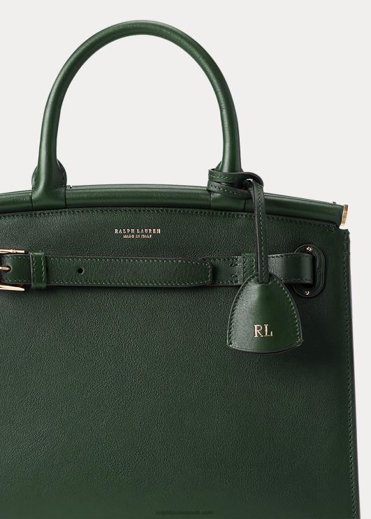 Ralph Lauren naised vasikanahast keskmine rl50 käekott PR0V5295 võidusõiduroheline