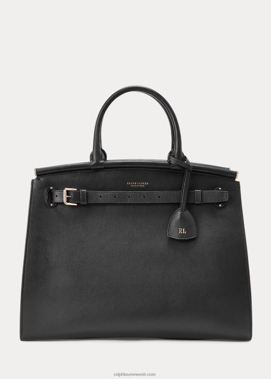 Ralph Lauren naised vasikanahast suur rl50 käekott PR0V5302 must