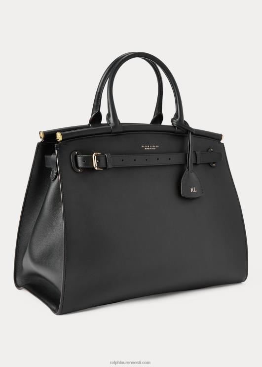 Ralph Lauren naised vasikanahast suur rl50 käekott PR0V5302 must