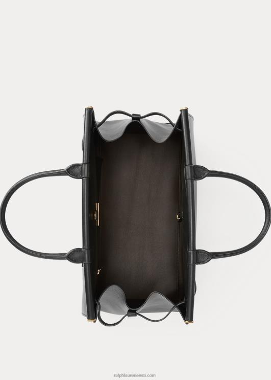 Ralph Lauren naised vasikanahast suur rl50 käekott PR0V5302 must