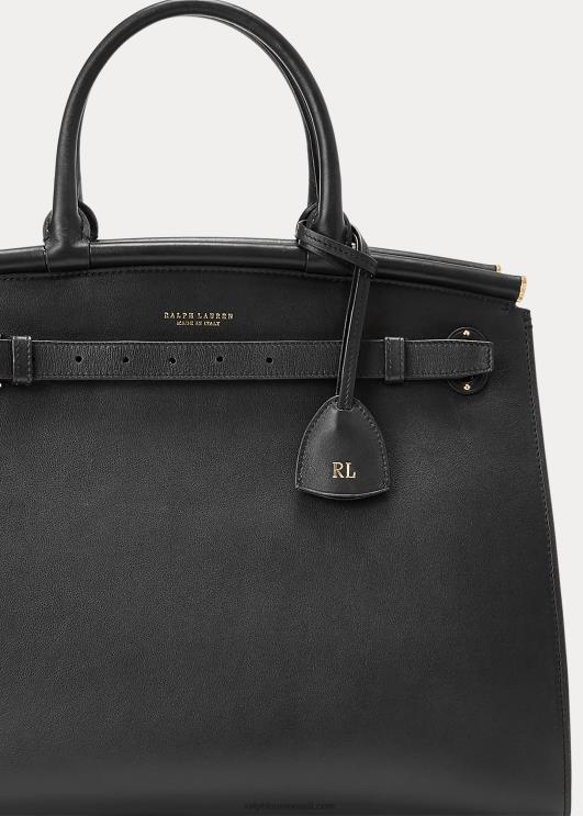 Ralph Lauren naised vasikanahast suur rl50 käekott PR0V5302 must
