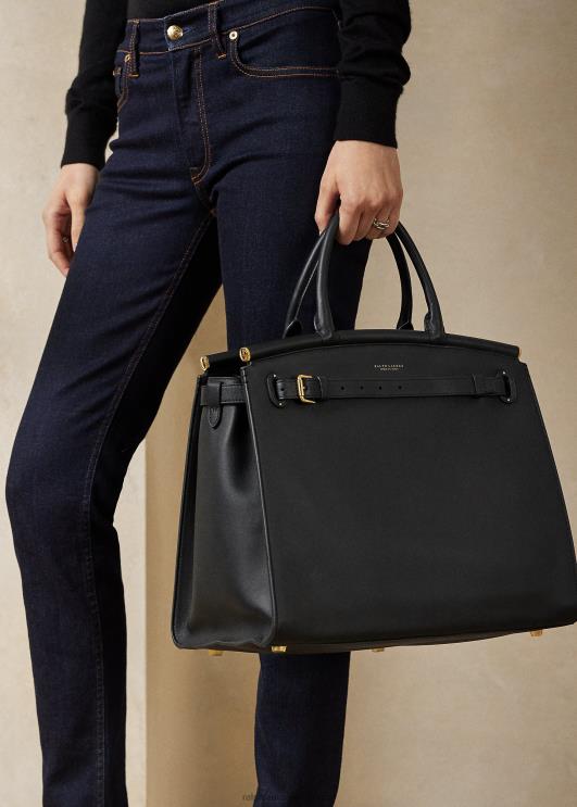 Ralph Lauren naised vasikanahast suur rl50 käekott PR0V5302 must