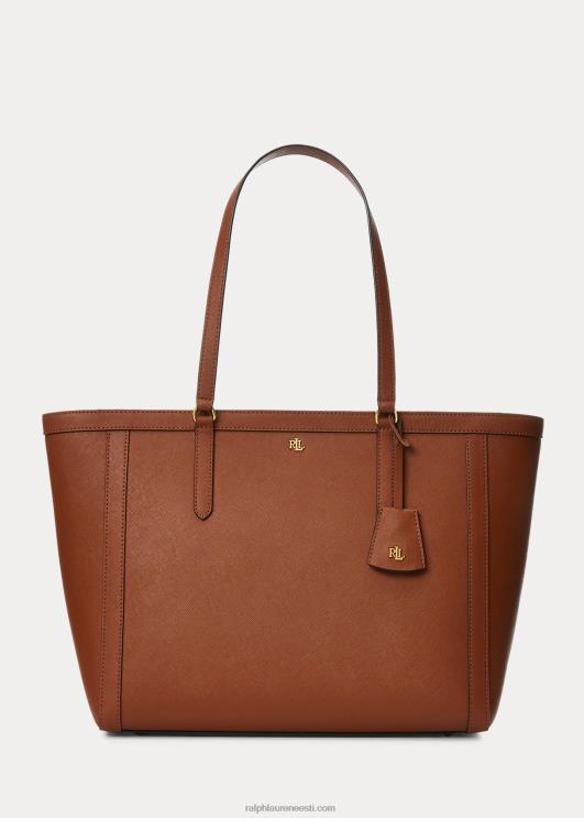 Ralph Lauren naised crosshatch nahast suur klaaskott PR0V5429 tan