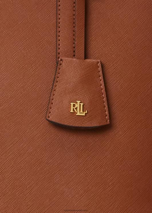 Ralph Lauren naised crosshatch nahast suur klaaskott PR0V5429 tan