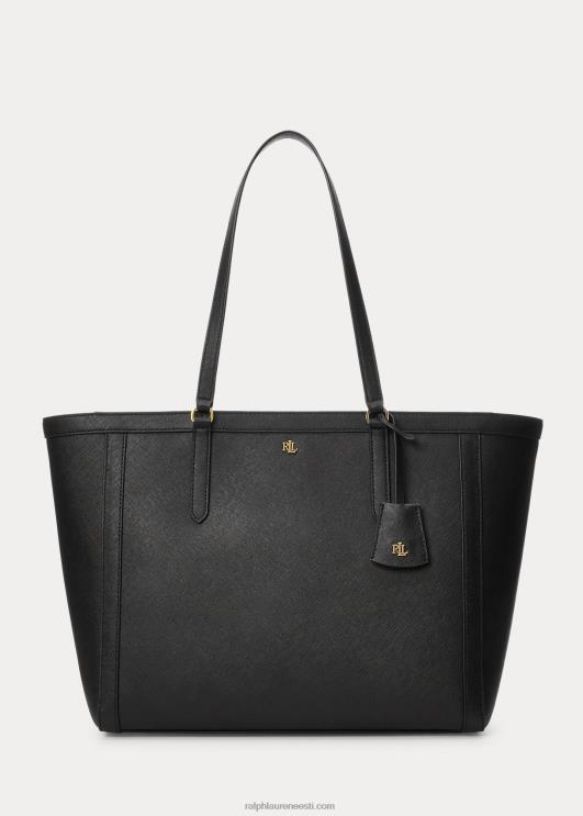 Ralph Lauren naised crosshatch nahast suur klaaskott PR0V5430 must