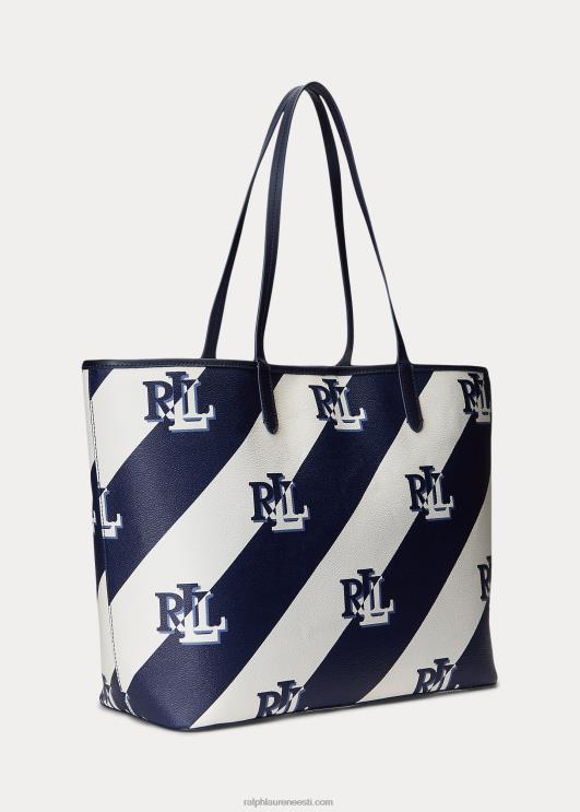 Ralph Lauren naised kaetud lõuend suur collins tassima PR0V5419 rafineeritud merevägi