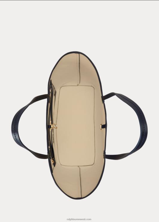 Ralph Lauren naised kaetud lõuend suur collins tassima PR0V5419 rafineeritud merevägi