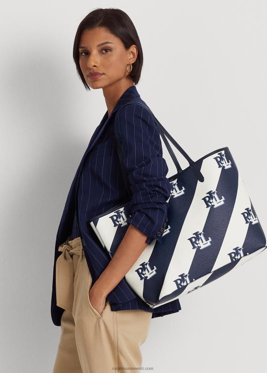 Ralph Lauren naised kaetud lõuend suur collins tassima PR0V5419 rafineeritud merevägi