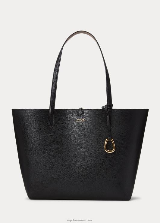 Ralph Lauren naised kunstnahast pööratav kott PR0V5433 must/teip