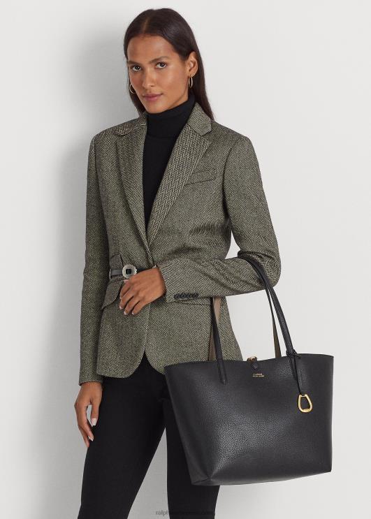 Ralph Lauren naised kunstnahast pööratav kott PR0V5433 must/teip