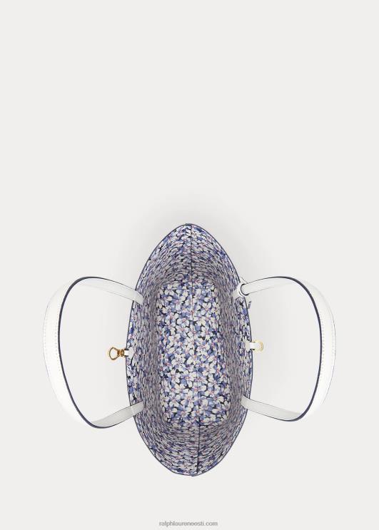 Ralph Lauren naised kunstnahast trükiga ümberpööratav kott PR0V5431 vanilje/breeze lilleline