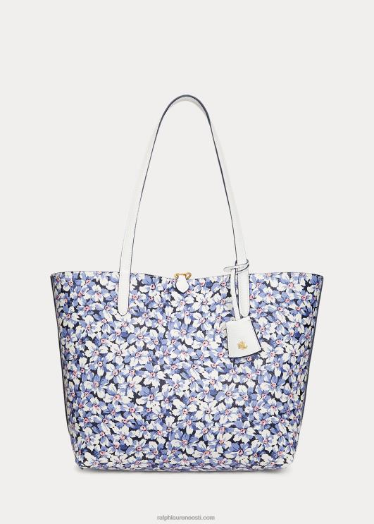 Ralph Lauren naised kunstnahast trükiga ümberpööratav kott PR0V5431 vanilje/breeze lilleline