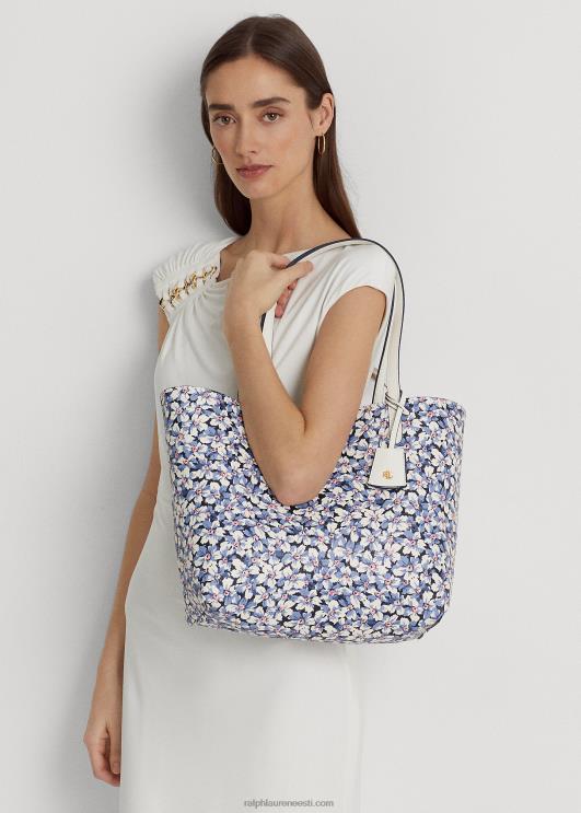 Ralph Lauren naised kunstnahast trükiga ümberpööratav kott PR0V5431 vanilje/breeze lilleline