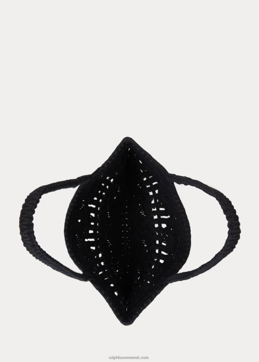 Ralph Lauren naised makramee suur cora kandekott PR0V5424 must