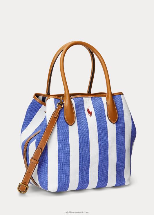 Ralph Lauren naised ümberpööratav lõuend keskmine bellport-kott PR0V5194 kuninglik merevägi / newporti merevägi