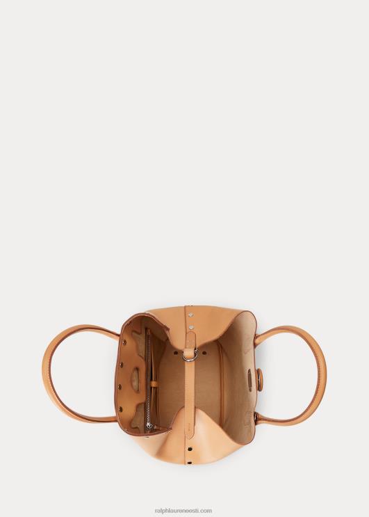 Ralph Lauren naised naastudega vachetta keskmine bellport-kott PR0V5215 loomulik