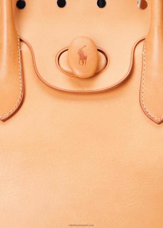 Ralph Lauren naised naastudega vachetta keskmine bellport-kott PR0V5215 loomulik