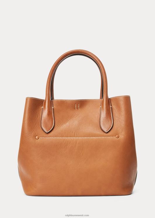 Ralph Lauren naised nahast keskmine bellport-kott PR0V9723 cuoio