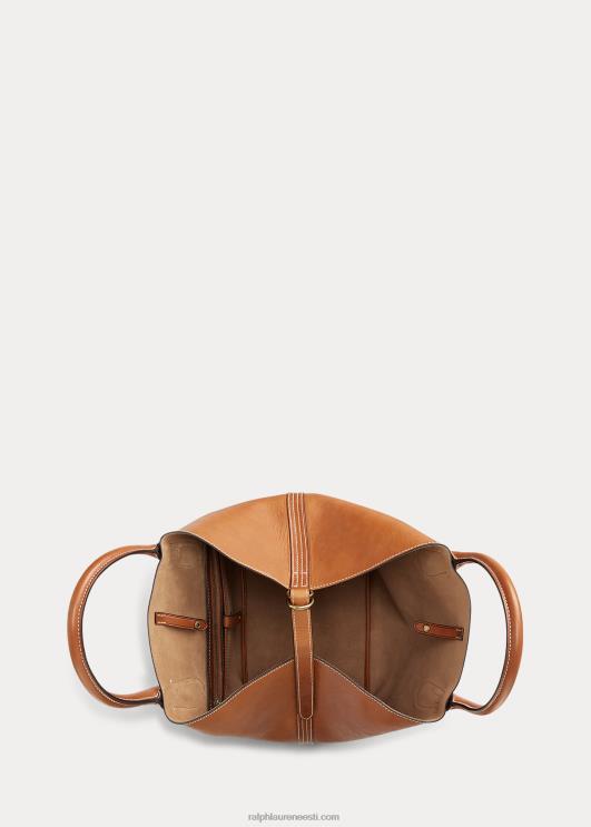 Ralph Lauren naised nahast keskmine bellport-kott PR0V9723 cuoio