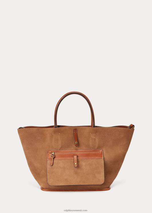 Ralph Lauren naised nahast keskmine bellport-kott PR0V9723 cuoio