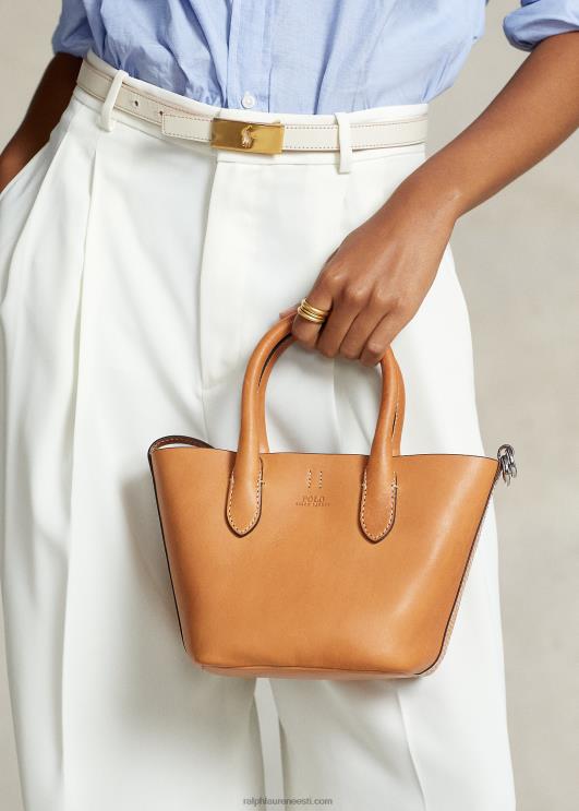 Ralph Lauren naised nahast mini bellport-kott PR0V5206 loomulik