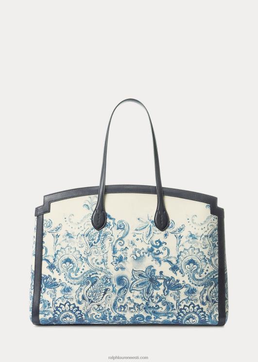 Ralph Lauren naised paisley lõuend rl rannatasku PR0V5330 merelaevastiku lilleline