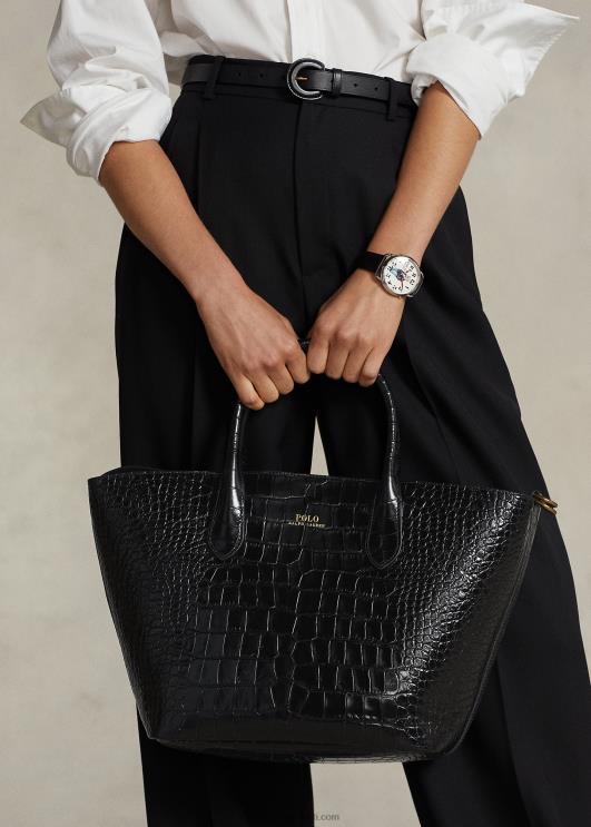 Ralph Lauren naised reljeefne keskmine bellport-kott PR0V5217 must