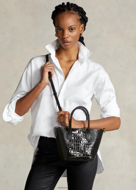 Ralph Lauren naised reljeefne mini bellport-kott PR0V5208 must