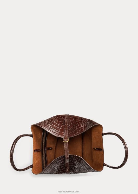 Ralph Lauren naised reljeefne suur kellukott PR0V5224 šokolaadi