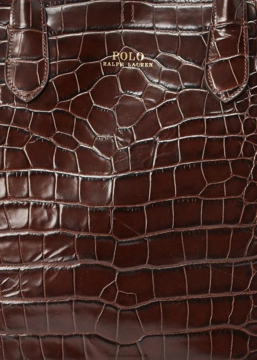 Ralph Lauren naised reljeefne suur kellukott PR0V5224 šokolaadi