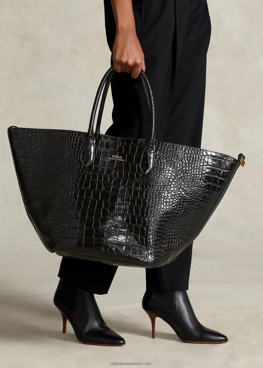 Ralph Lauren naised reljeefne suur kellukott PR0V5225 must