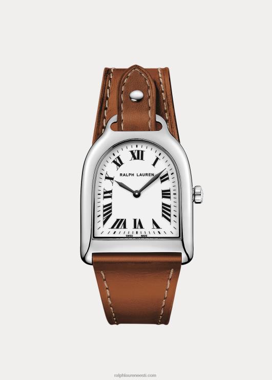 Ralph Lauren naised väike teras PR0V2844 valge sihverplaat