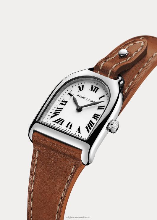 Ralph Lauren naised väike teras PR0V2844 valge sihverplaat