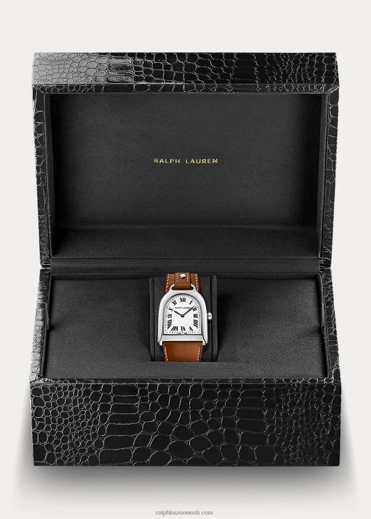 Ralph Lauren naised väike teras PR0V2844 valge sihverplaat