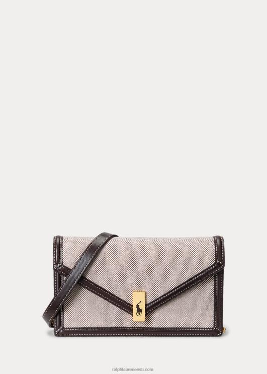 Ralph Lauren naised polo id lõuendist kett rahakott ja kott PR0V5178 looduslik/tubakas
