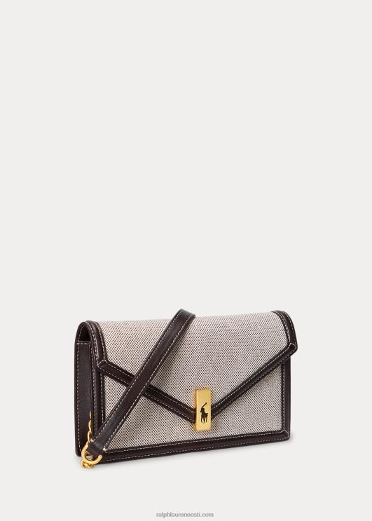 Ralph Lauren naised polo id lõuendist kett rahakott ja kott PR0V5178 looduslik/tubakas