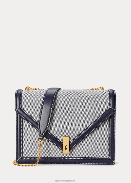 Ralph Lauren naised polo id lõuendist ümbriku kettkott PR0V5166 merevägi/kreem