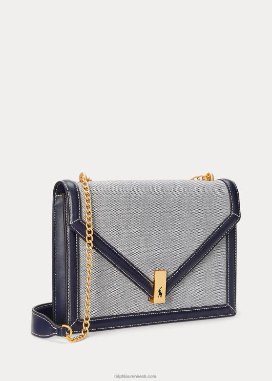 Ralph Lauren naised polo id lõuendist ümbriku kettkott PR0V5166 merevägi/kreem