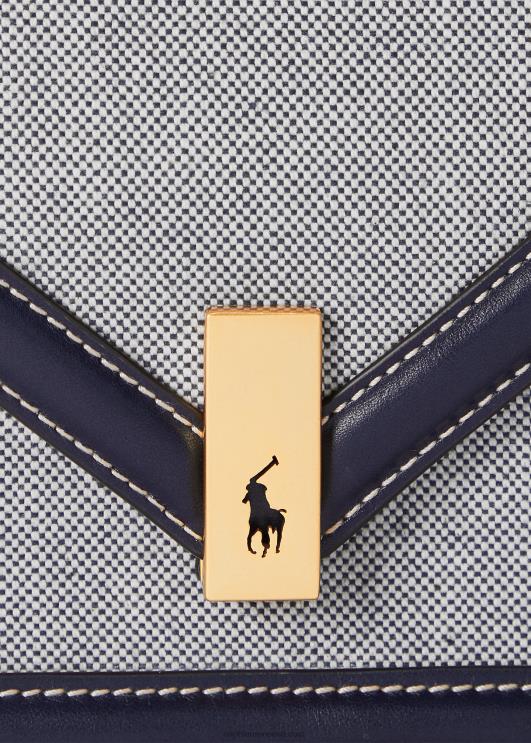 Ralph Lauren naised polo id lõuendist ümbriku kettkott PR0V5166 merevägi/kreem