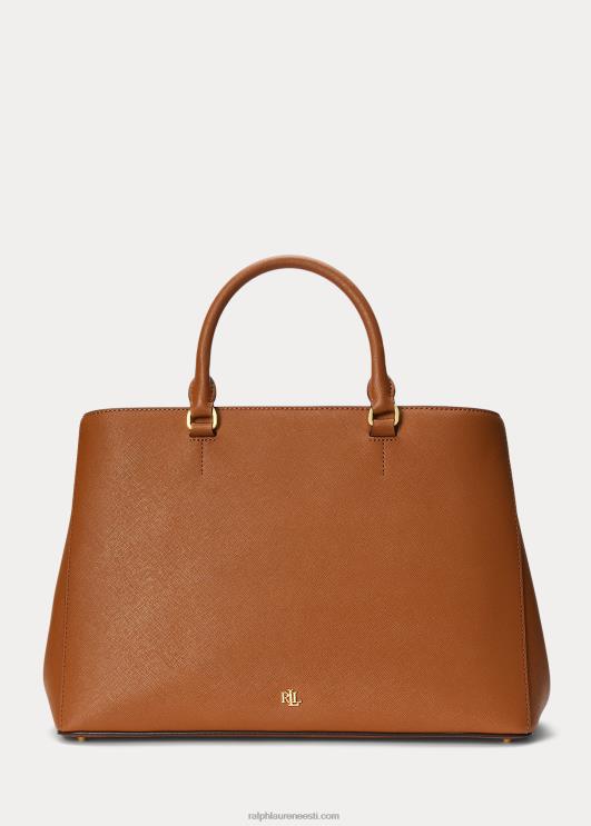 Ralph Lauren naised crosshatch nahast suur hannakott PR0V5411 tan
