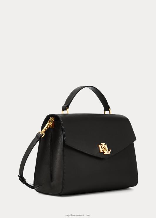 Ralph Lauren naised nahast keskmine farrah-kott PR0V5407 must