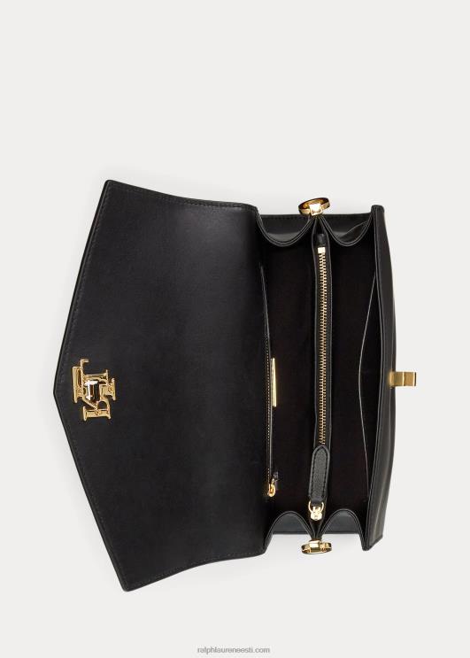 Ralph Lauren naised nahast keskmine farrah-kott PR0V5407 must