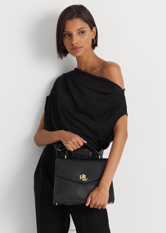 Ralph Lauren naised nahast keskmine farrah-kott PR0V5407 must