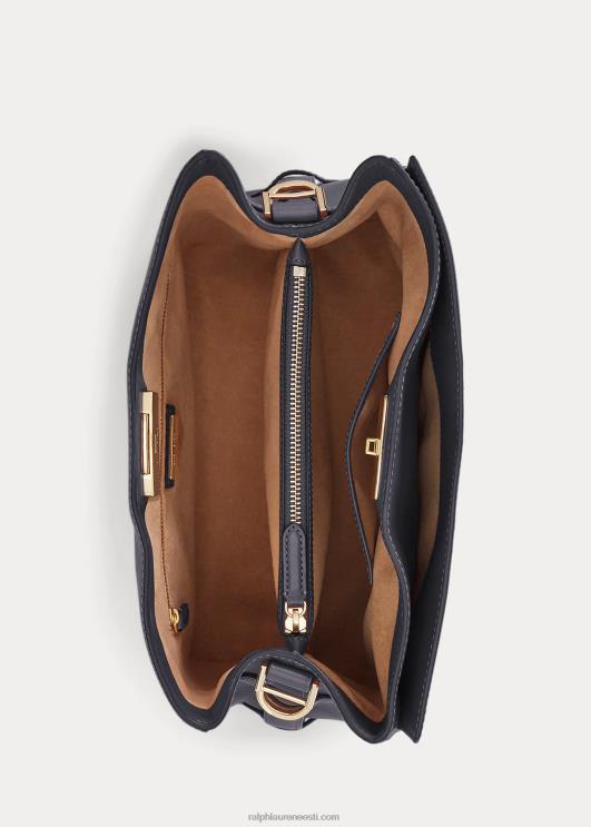 Ralph Lauren naised nahast keskmise peytoni kotikott PR0V5410 rafineeritud merevägi