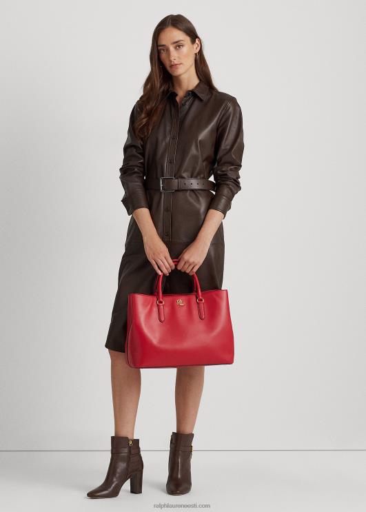 Ralph Lauren naised nahast suur marcy rahakott PR0V5359 Rl 2000 punane