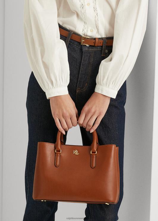 Ralph Lauren naised nahast väike marcy kotikott PR0V5354 tan